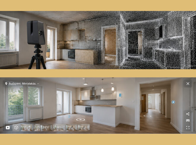 3D felmérés Matterport Pro3 lézerszkennerrel lakásfelújításhoz